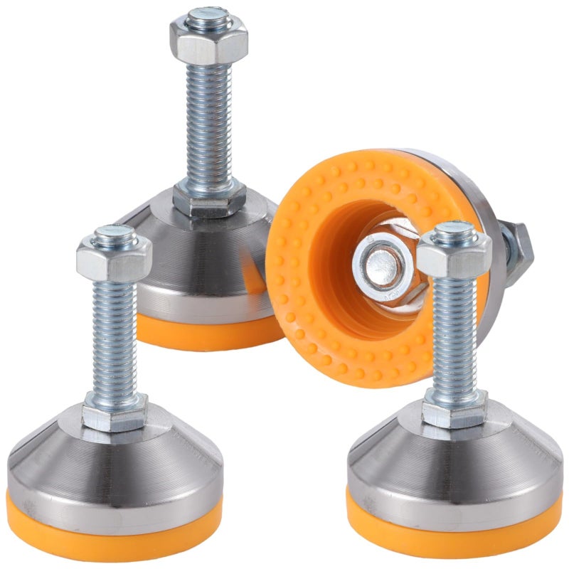 Lnrueg 4 PCS Heavy Duty Leveling Feet, D60xM12x50,2.36"" Dia. Base,1300 Lb Capacity,Leg Leveler with Base, Adjustable Leveling Feet with M12 Thread, Great Load Capacity for Workbench Machine Cabinet - Image 1